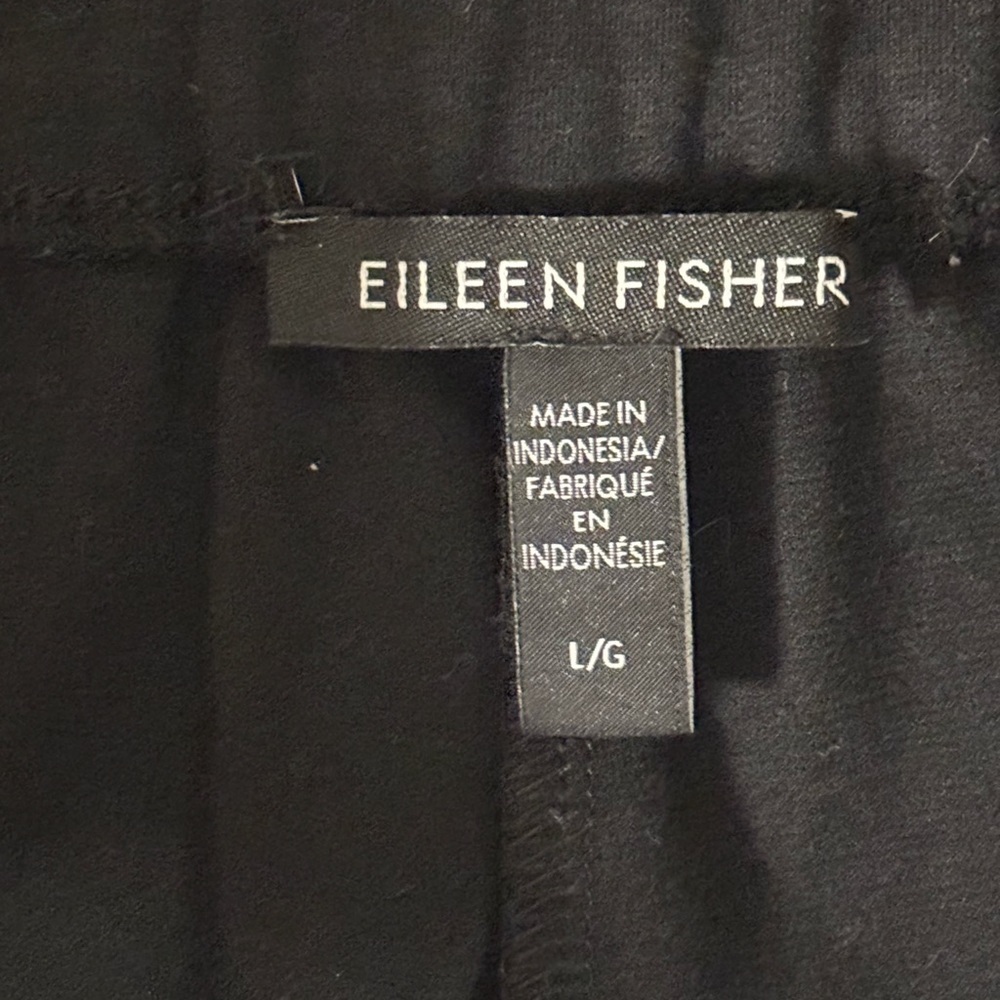 Eileen Fisher Women pull on pants Stretch Crepe Slim Ankle size large - Picture 7 of 9